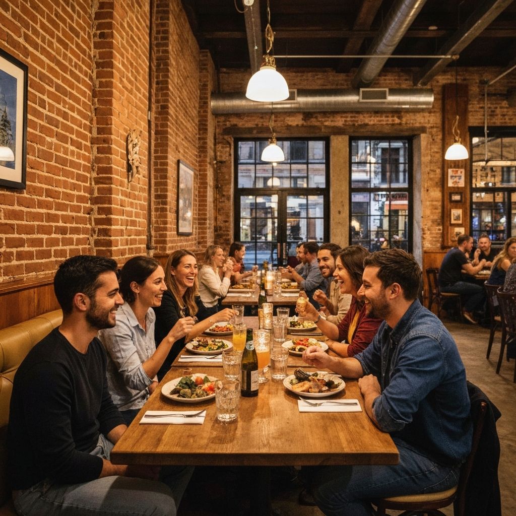 Comida fuera de casa en entorno urbano
