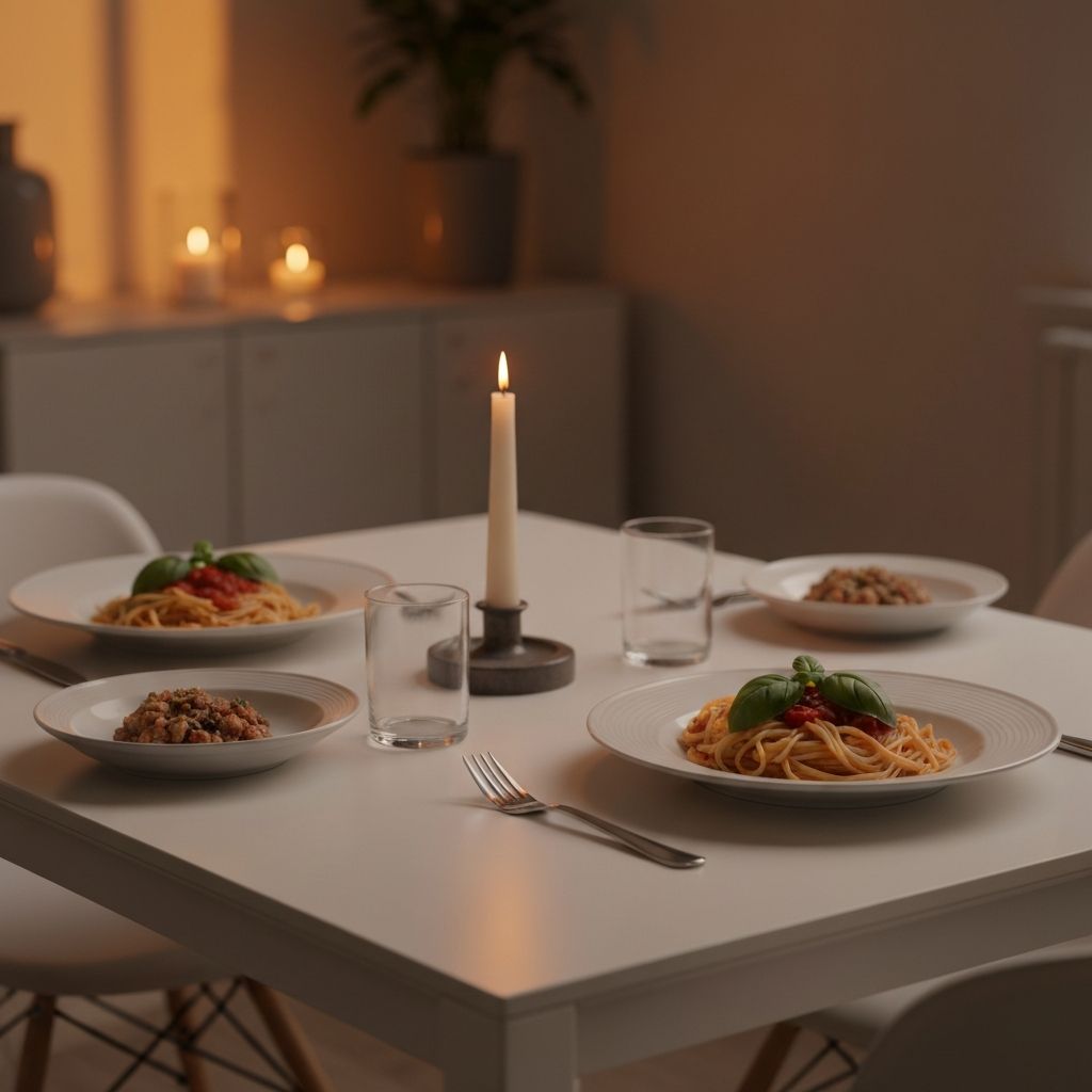 Cena tranquila al final del día